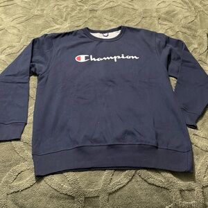 Champion Men's Dark Blue Crewneck Sweatshirt